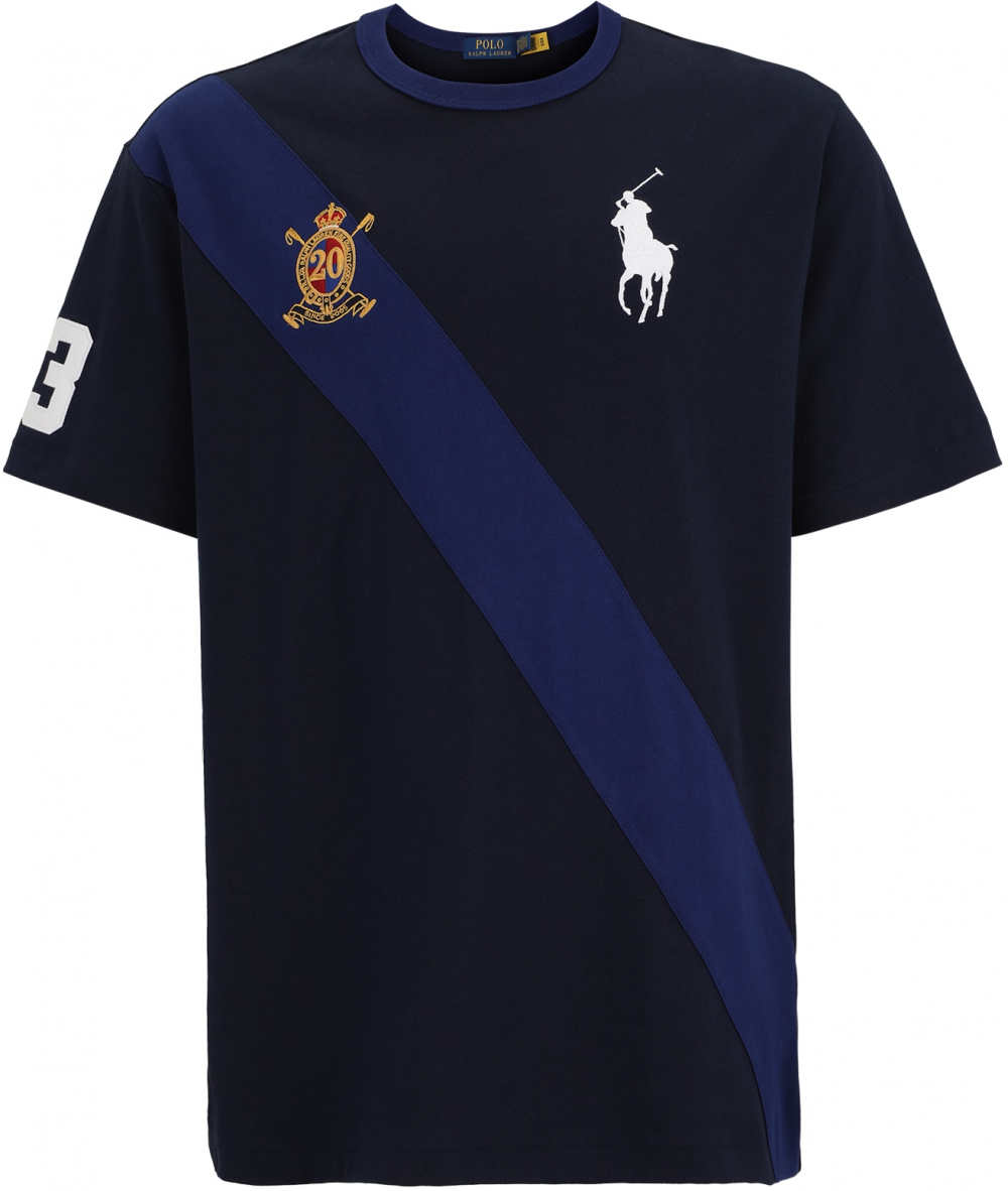 Polo Ralph Lauren Big & Tall Tričko  námornícka modrá / tmavomodrá / šafránová / biela