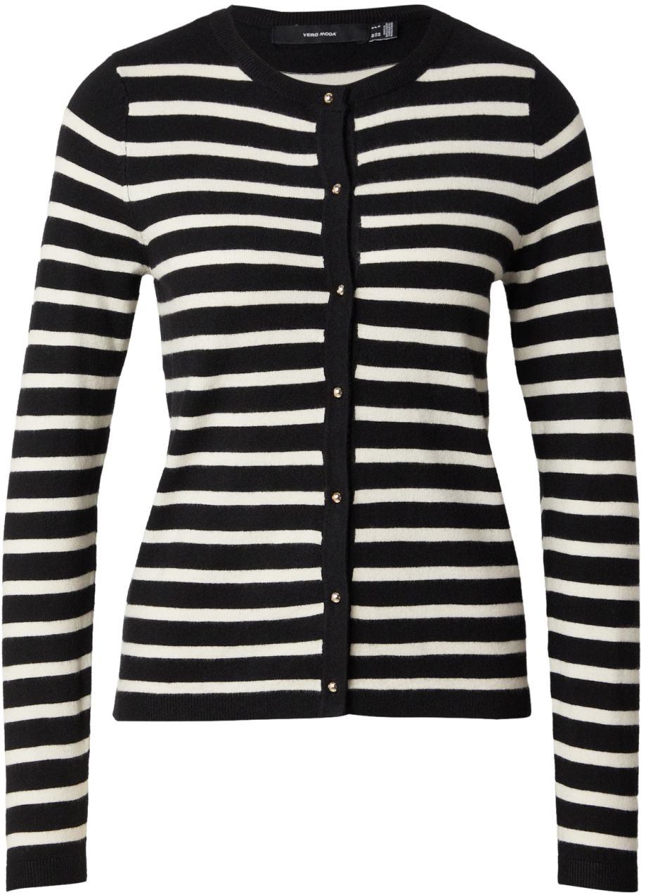 VERO MODA Kardigán 'VMHAPPY'  čierna / biela