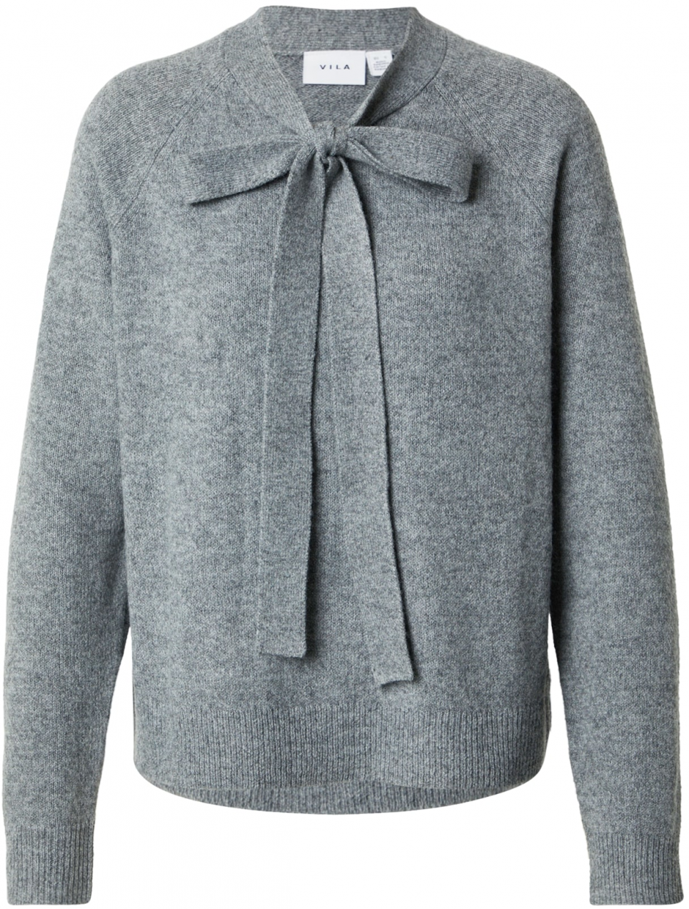 VILA Sveter 'VIFOLLY'  sivá melírovaná