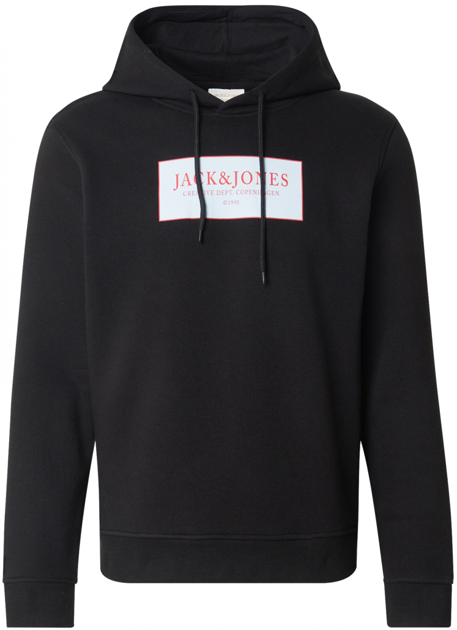 JACK & JONES Mikina 'JORGREENE'  červená / čierna / biela