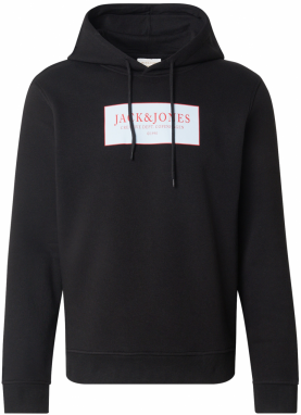 JACK & JONES Mikina 'JORGREENE'  červená / čierna / biela