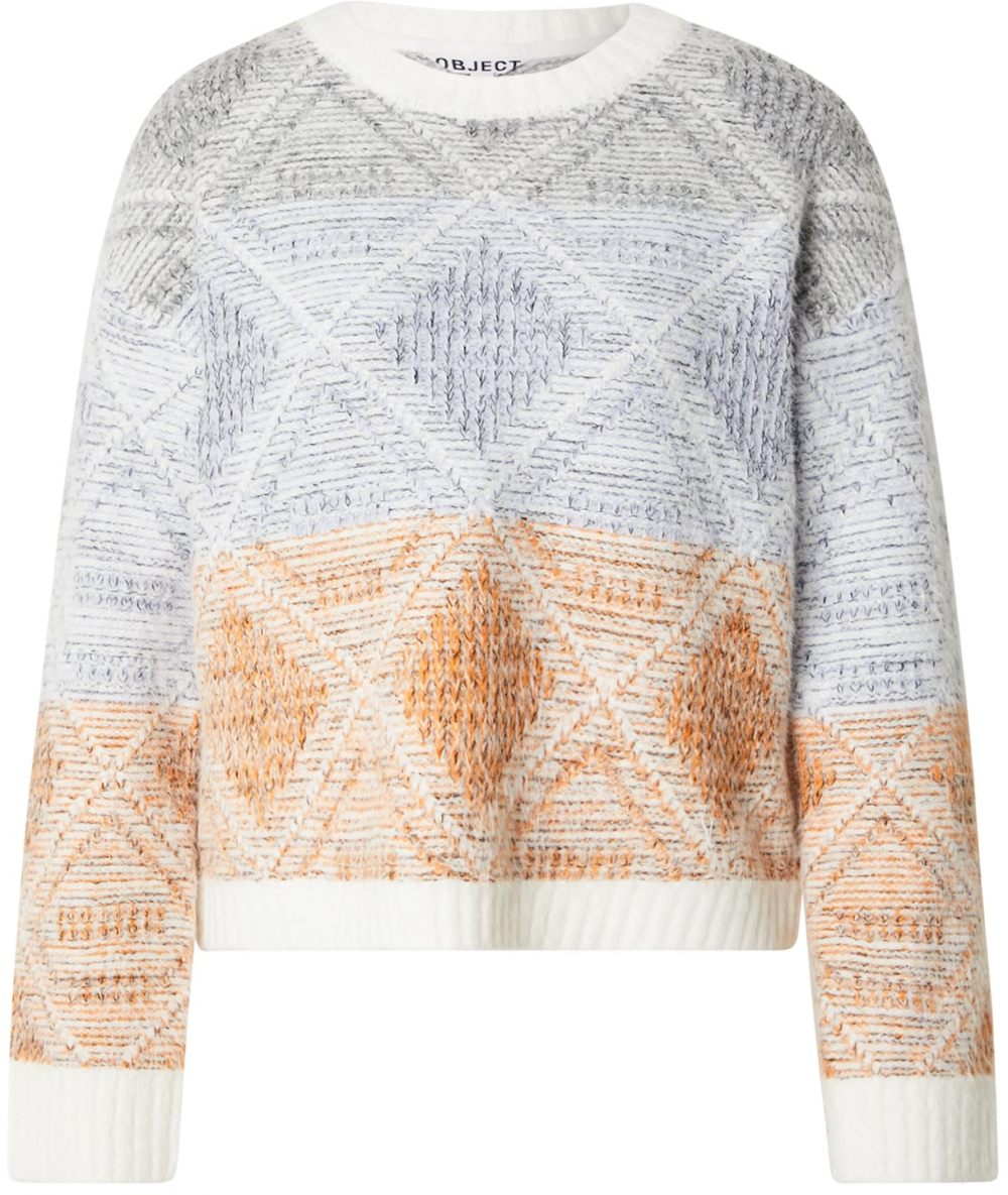 OBJECT Sveter 'OBJKISTA'  námornícka modrá / oranžová / biela