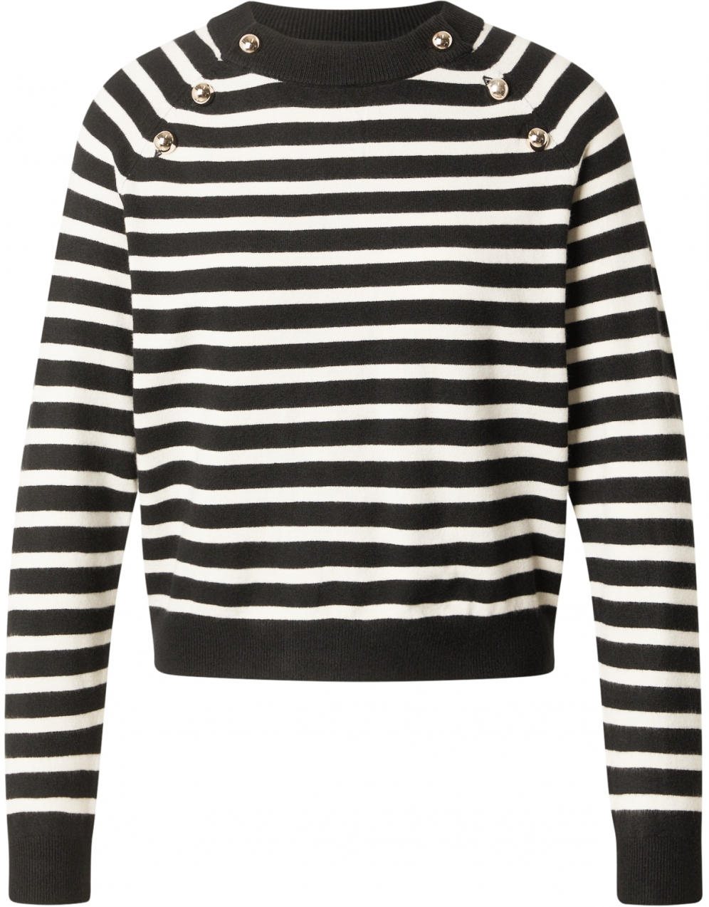 VERO MODA Sveter 'VMHAPPY'  čierna / biela