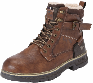 MUSTANG Šnurovacie čižmy  pueblo / tmavohnedá