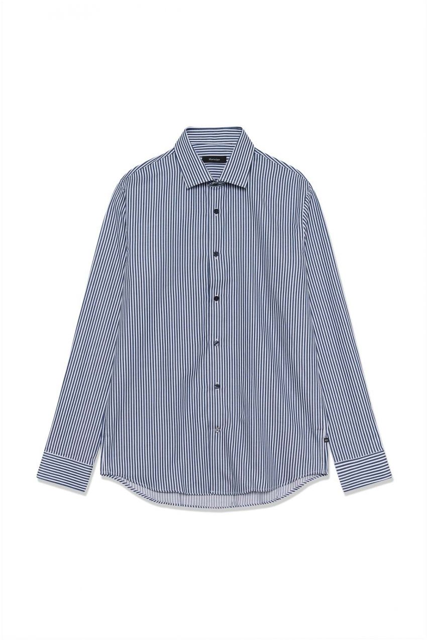 Matinique Košeľa 'MATrostol'  tmavomodrá / biela