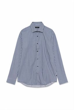 Matinique Košeľa 'MATrostol'  tmavomodrá / biela