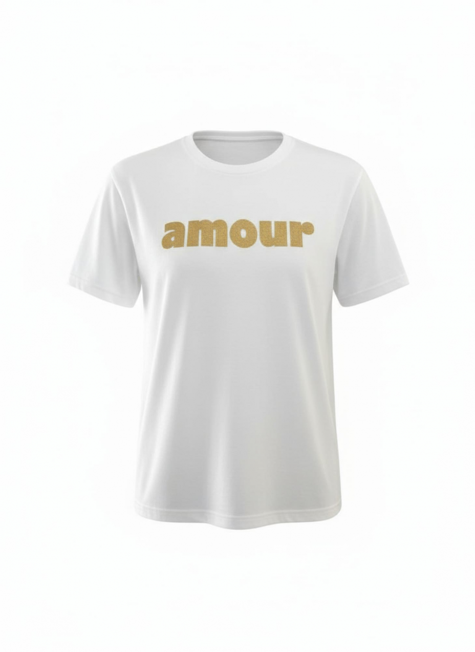 studioselect Tričko 'Cassia'  zlatá / biela