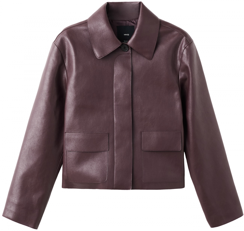 MANGO Prechodná bunda 'SABINA'  tmavočervená