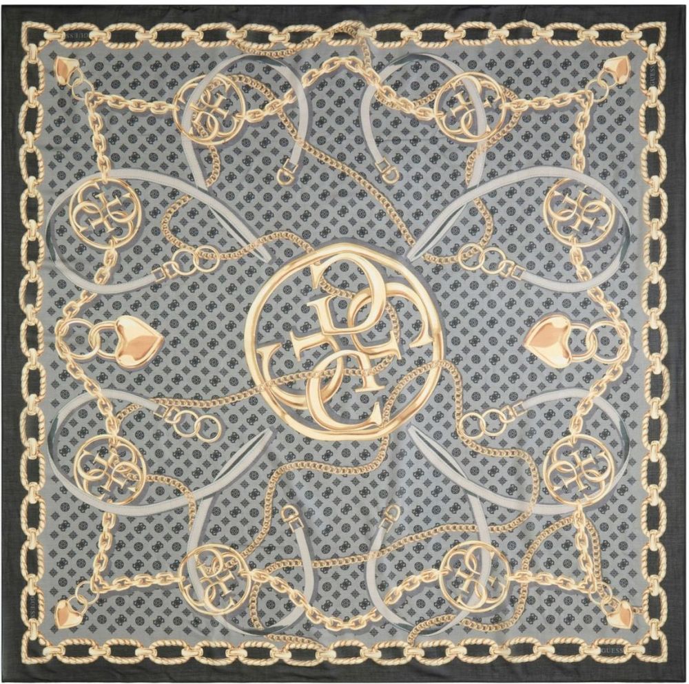 GUESS Šatka 'KEFIAH'  zlatá žltá / sivá / čierna