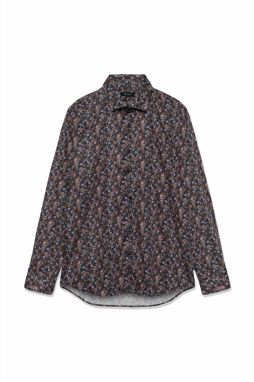 Matinique Košeľa 'MATrostol'  námornícka modrá / hnedá / fialová / oranžová