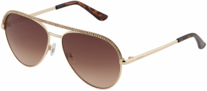 GUESS Slnečné okuliare  koňaková / zlatá / čierna