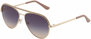 GUESS Slnečné okuliare  tmavobéžová / zlatá
