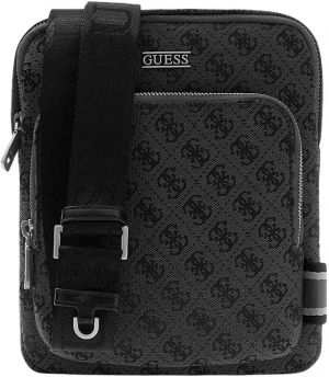GUESS Taška cez rameno 'Boston'  tmavosivá / čierna