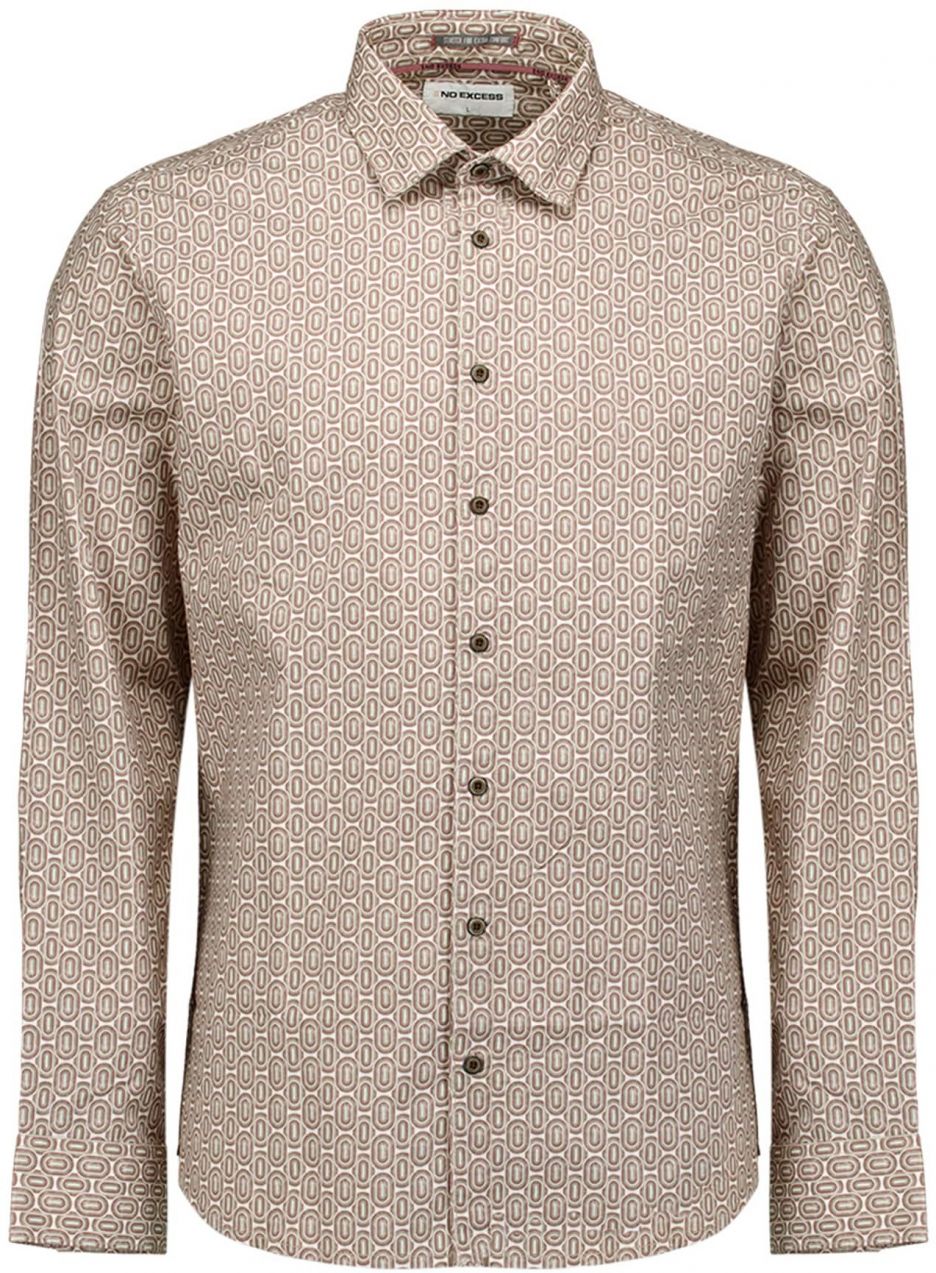 No Excess Košeľa  pastelovo zelená / karmínovo červená / biela