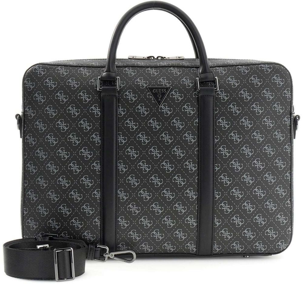 GUESS Aktovka 'Milano'  svetlosivá / čierna