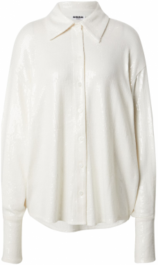 KAVAZI Tričko 'SEQUINS'  šedobiela