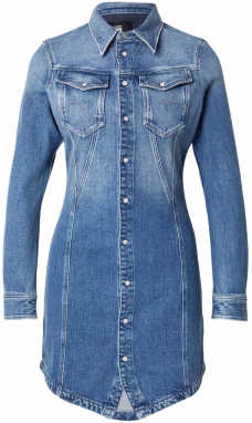 G-STAR Košeľové šaty  modrá denim