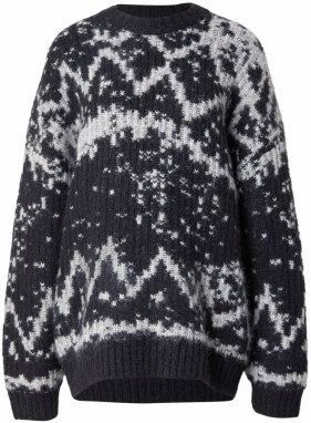 WEEKDAY Sveter  čierna / biela