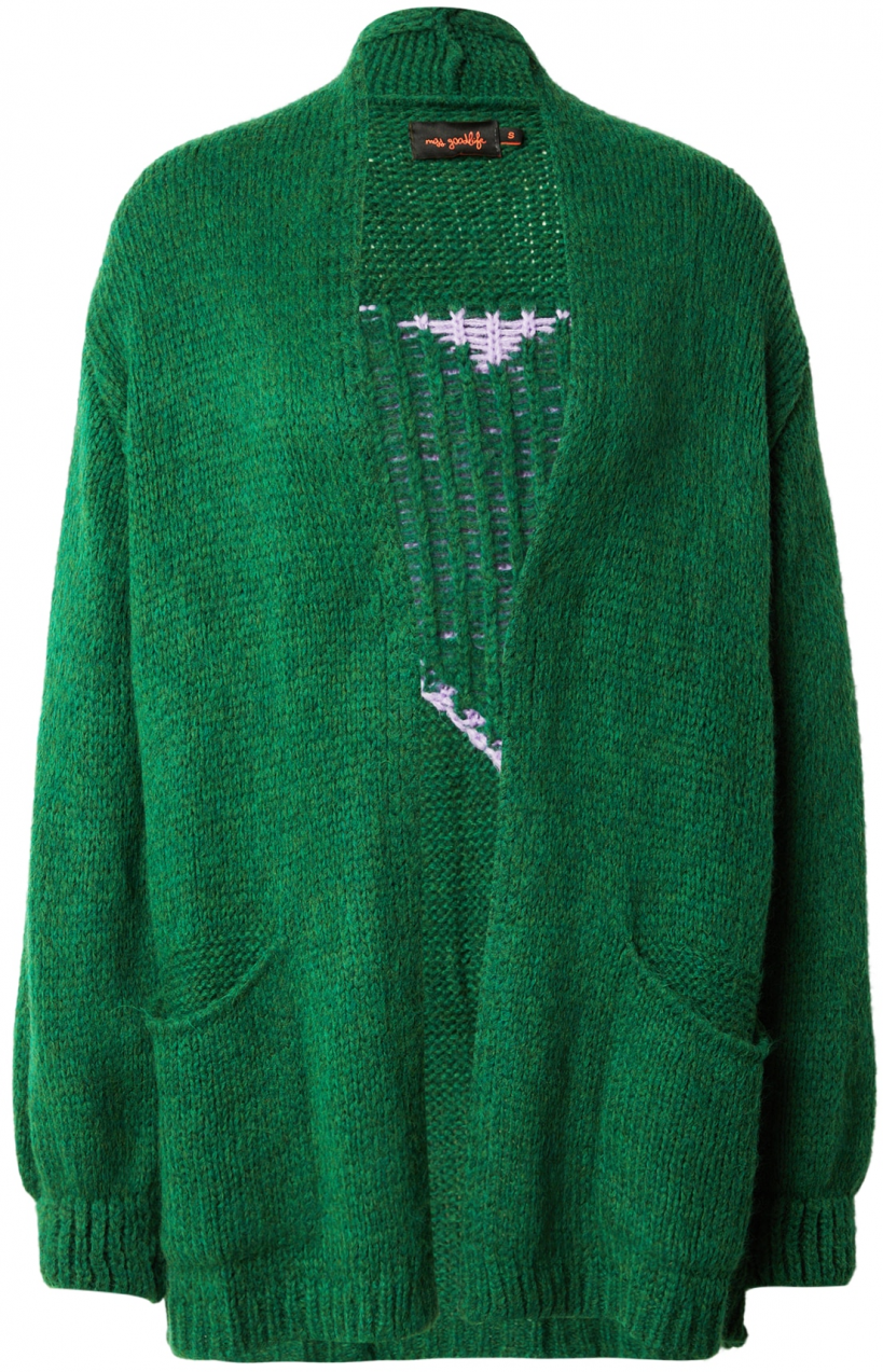 miss goodlife Kardigán 'Heart'  zelená / levanduľová