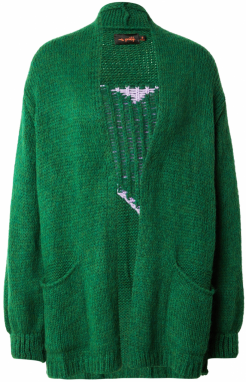 miss goodlife Kardigán 'Heart'  zelená / levanduľová