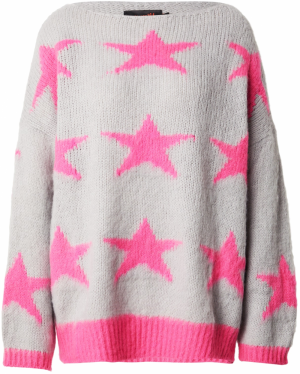 miss goodlife Sveter 'Stars'  sivá / ružová
