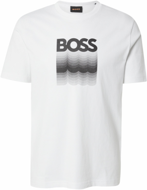 BOSS Tričko 'Insignia'  sivá / tmavosivá / čierna / biela
