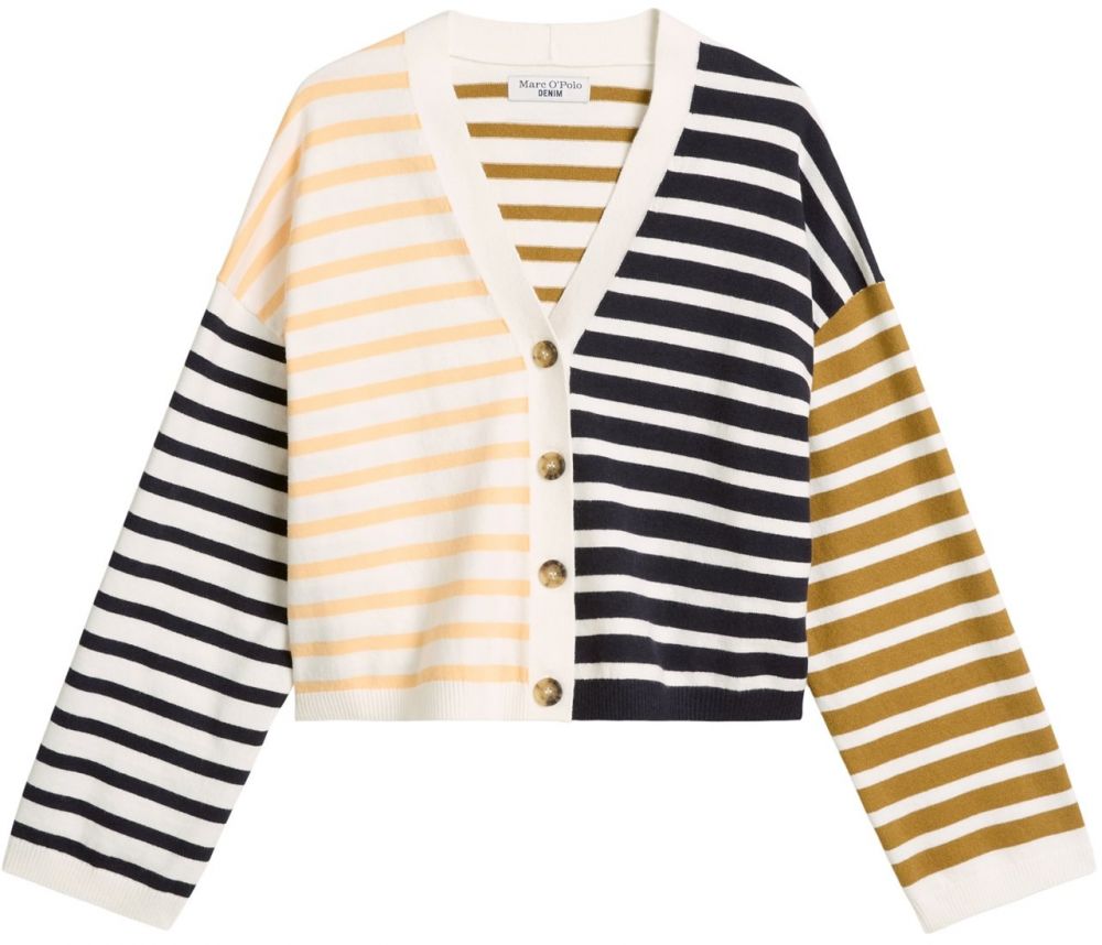 Marc O'Polo DENIM Kardigán  trstinová / marhuľová / čierna / biela
