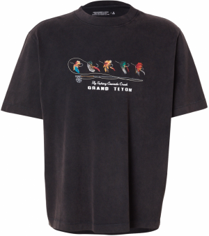 Abercrombie & Fitch Tričko 'COUNTRYSIDE'  zelená / červená / čierna / biela