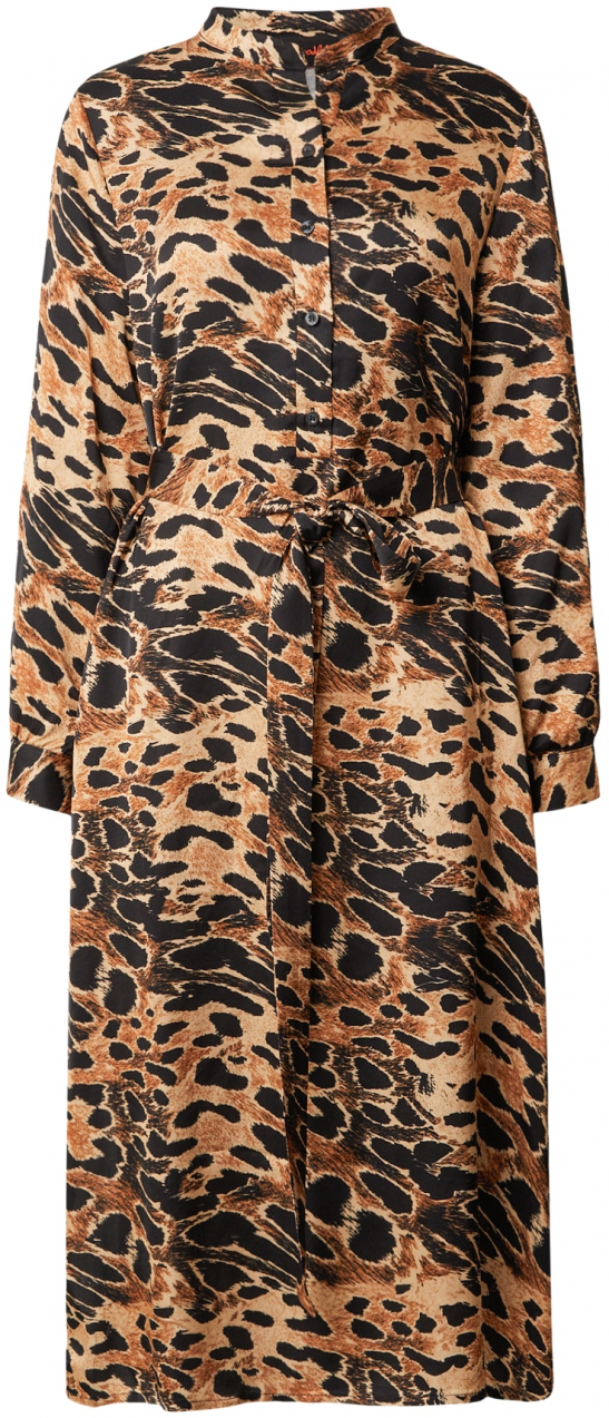 miss goodlife Košeľové šaty 'Fancy'  béžová / koňaková / čierna