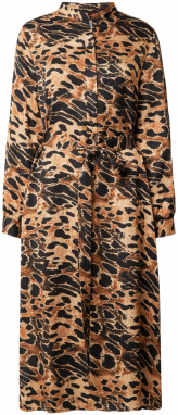 miss goodlife Košeľové šaty 'Fancy'  béžová / koňaková / čierna