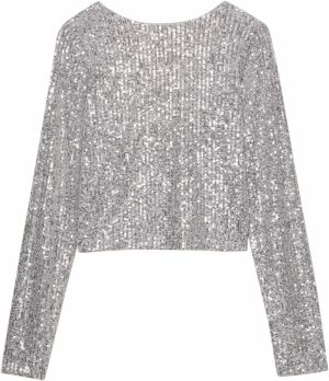 Pull&Bear Tričko 'PACIFIC'  strieborná