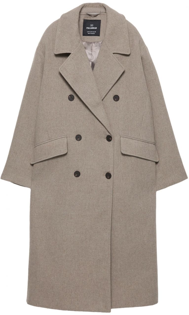 Pull&Bear Prechodný kabát  sivobéžová