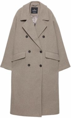 Pull&Bear Prechodný kabát  sivobéžová