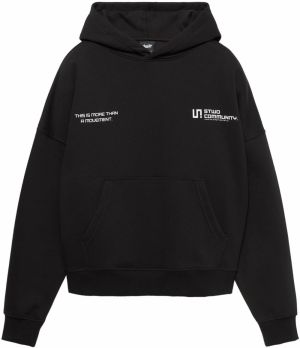 Pull&Bear Mikina 'STWD'  čierna / biela