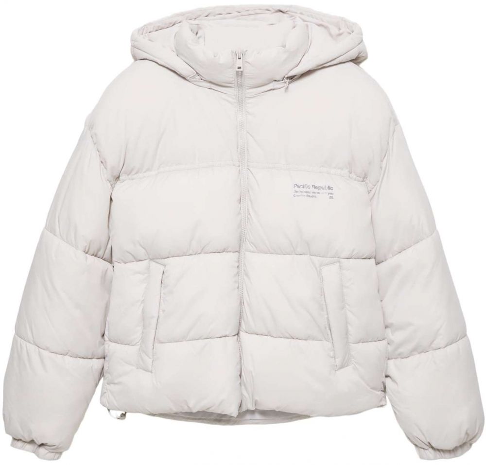 Pull&Bear Zimná bunda 'PACIFIC'  biela