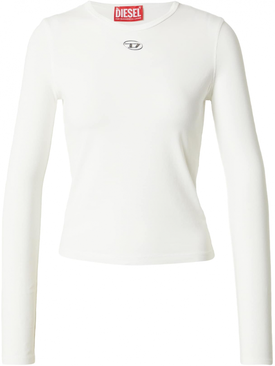 DIESEL Tričko 'T-UNCUTIESLONG'  biela