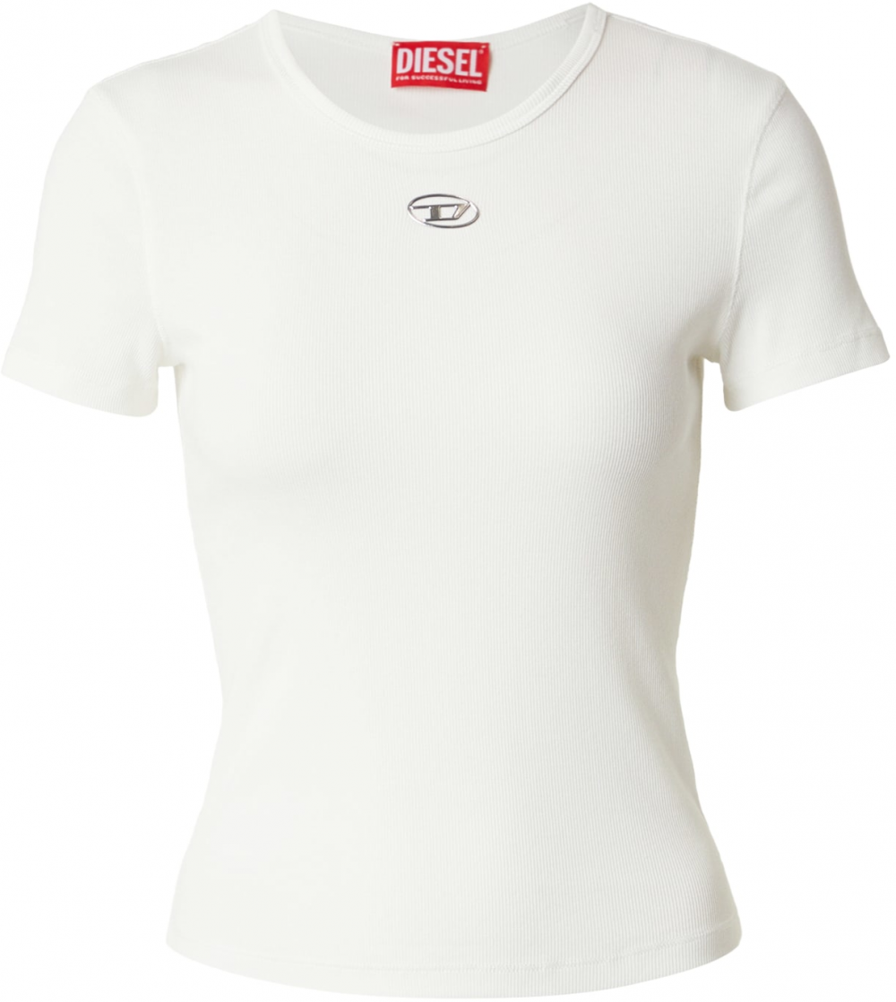 DIESEL Tričko 'T-ELE-LONG-OD'  šedobiela