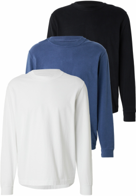 Abercrombie & Fitch Tričko  námornícka modrá / čierna / biela