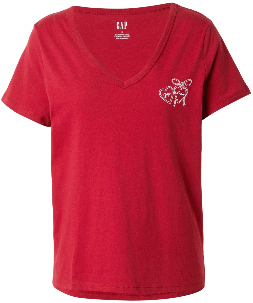 GAP Tričko  krvavo červená / biela