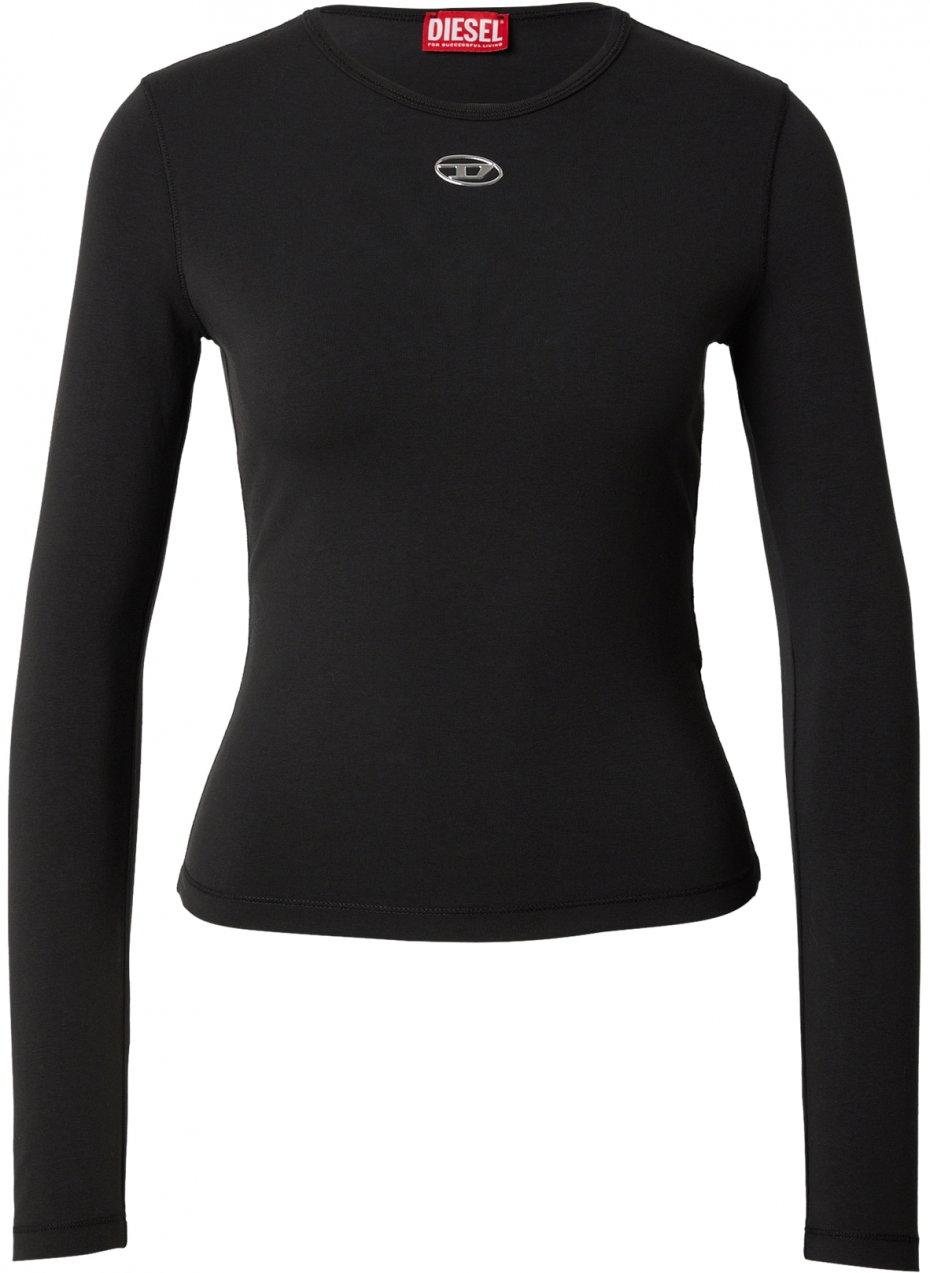 DIESEL Tričko 'T-UNCUTIESLONG-LS-OD'  čierna