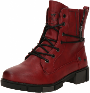 MUSTANG Šnurovacie členkové čižmy  krvavo červená