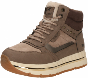 MUSTANG Šnurovacie členkové čižmy  hnedá / svetlohnedá