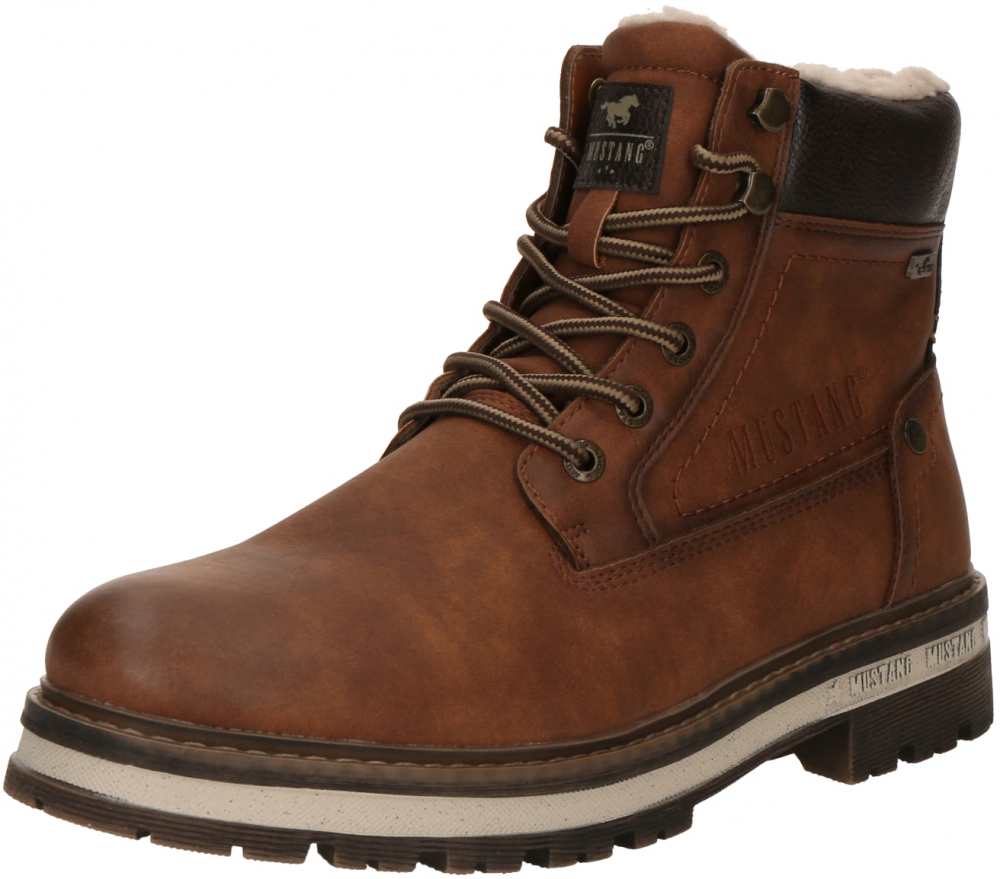 MUSTANG Šnurovacie čižmy 'Merem'  karamelová / čierna