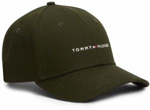 TOMMY HILFIGER Čiapka 'FOUNDATION'  tmavozelená / biela