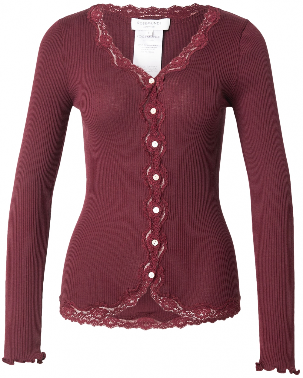 rosemunde Kardigán 'Lotus'  vínovo červená