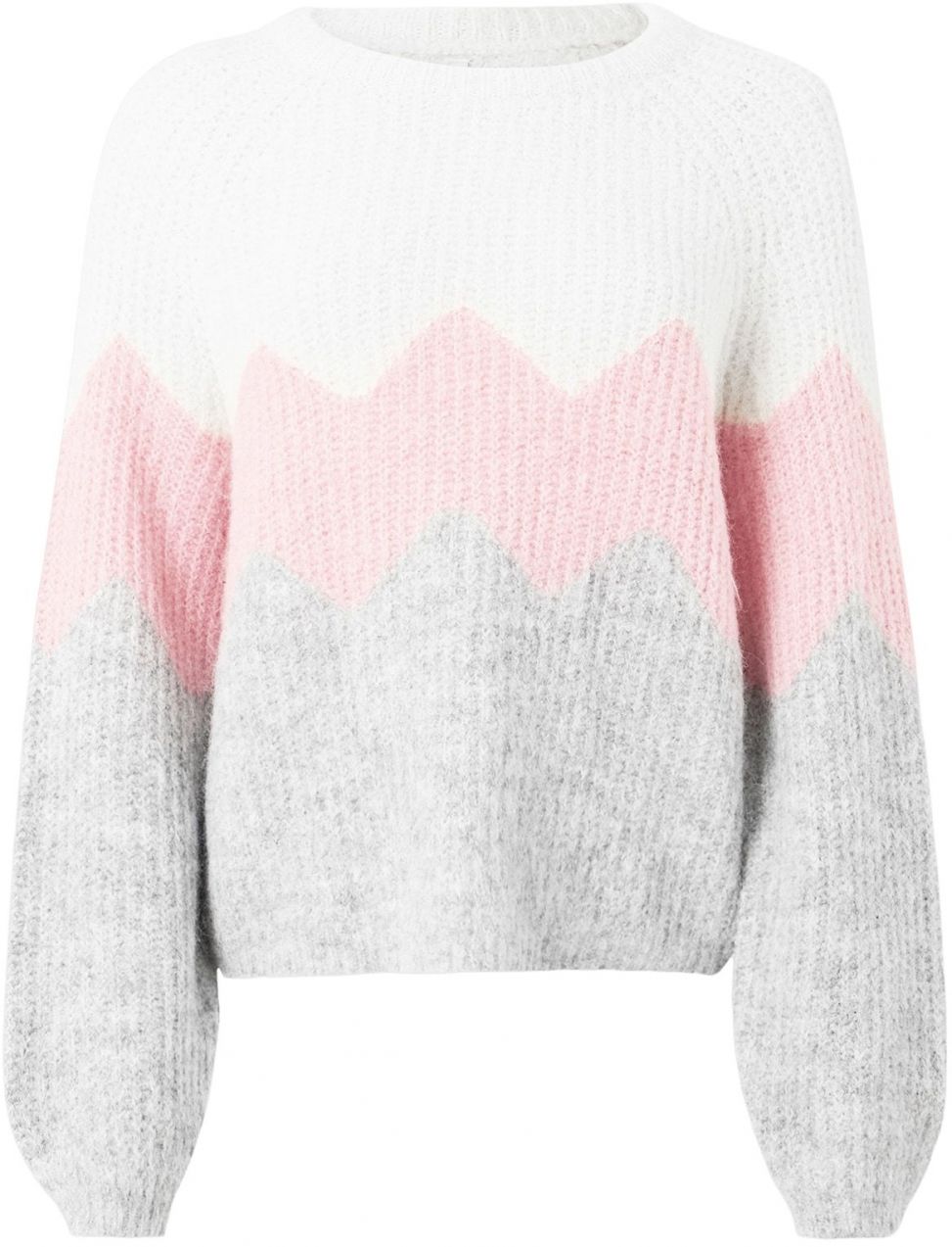 ONLY Sveter 'ONLMAE'  sivá / ružová / biela