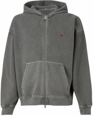 Abercrombie & Fitch Tepláková bunda  tmavosivá