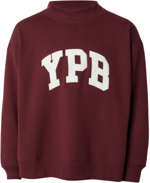 Abercrombie & Fitch Mikina  vínovo červená / biela