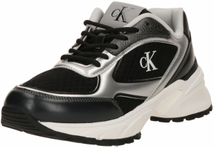 Calvin Klein Nízke tenisky 'HIKE RUNNER'  čierna / strieborná / biela