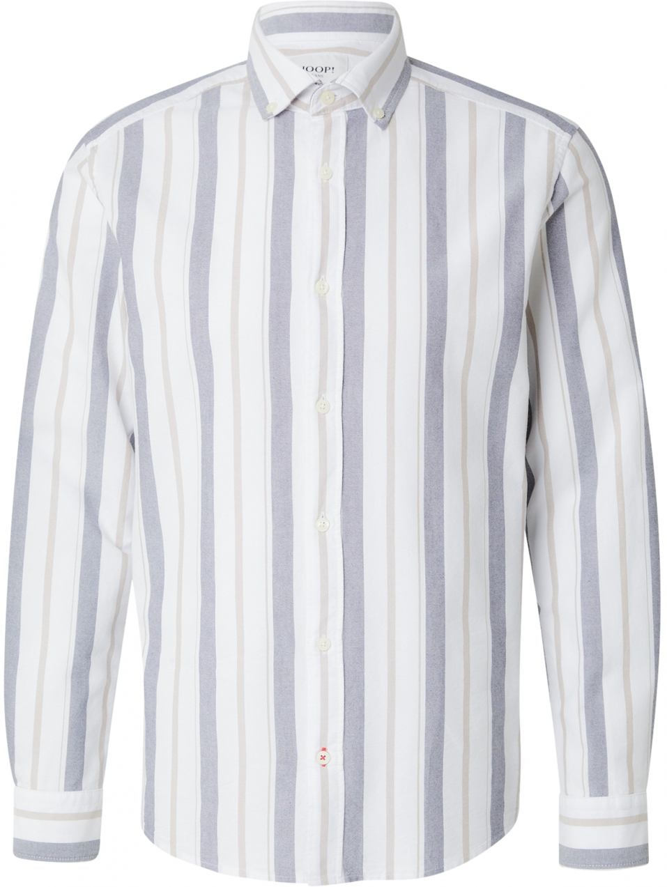 JOOP! Jeans Košeľa 'Heli'  béžová / dymovo modrá / prírodná biela